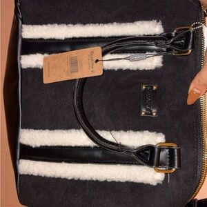 BearPaw Black and White Crossbody Bag